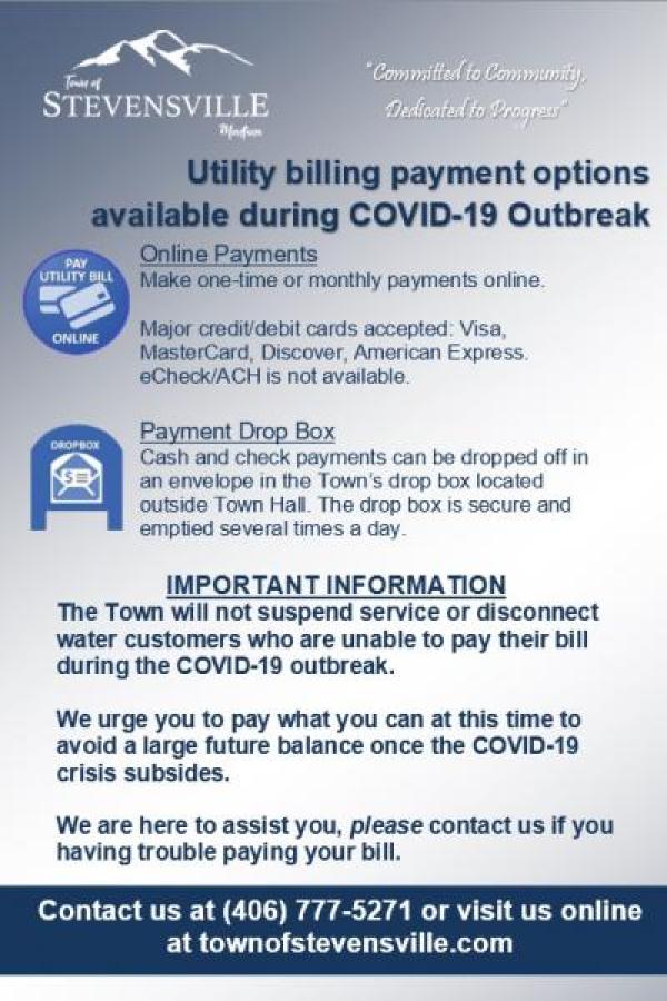 Water & Sewer Billing Stevensville Montana